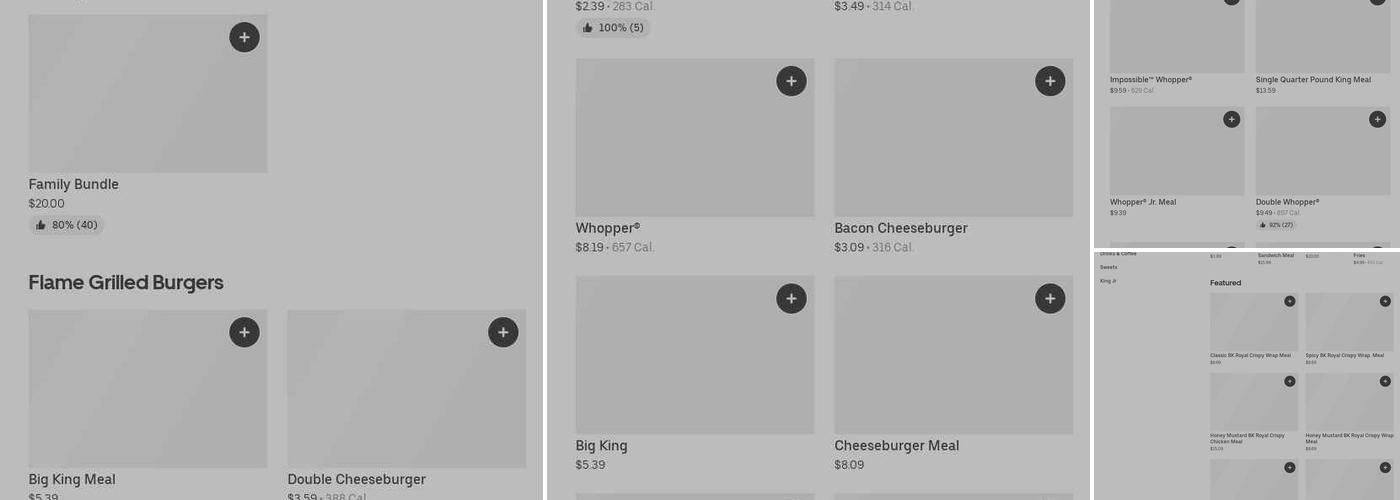 Burger King Menu
