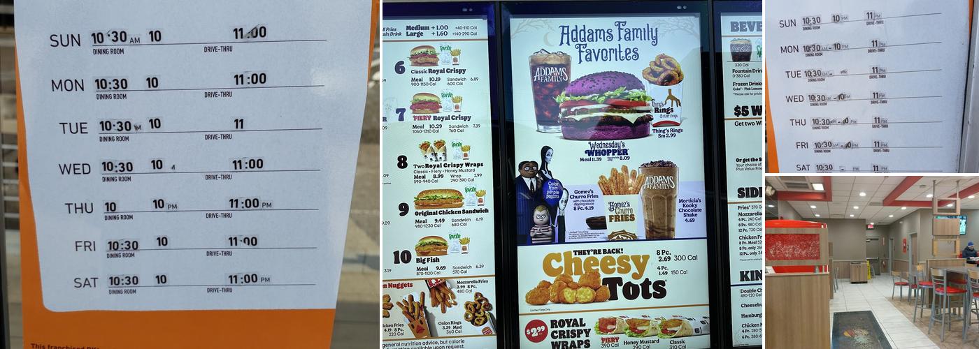 Burger King Menu