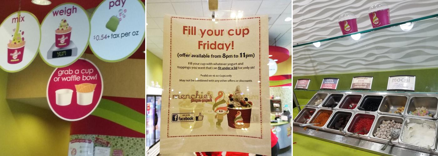 Menchie's Frozen Yogurt Menu