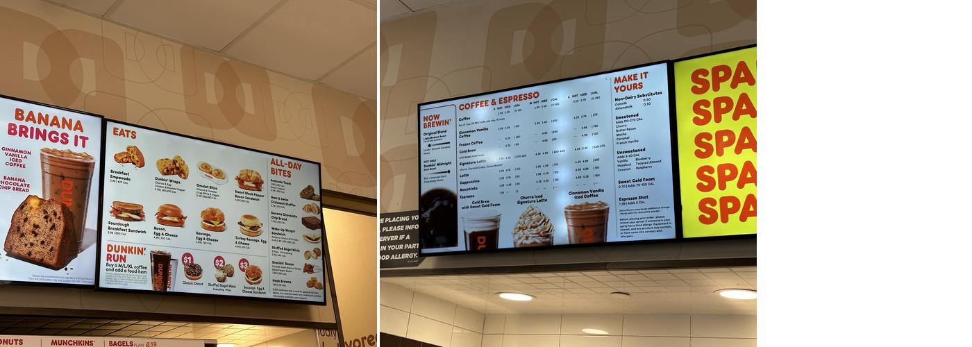 Dunkin' Menu