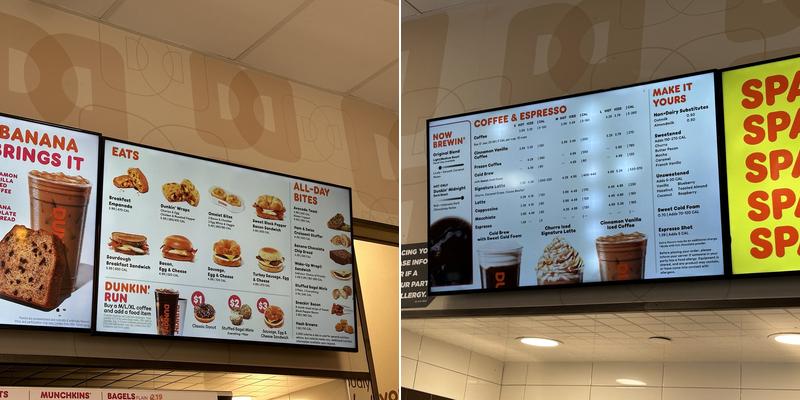 Dunkin' Menu