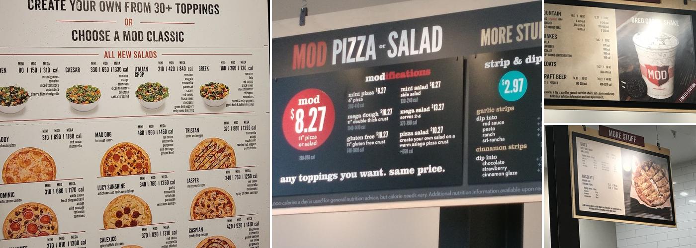 MOD Pizza Menu