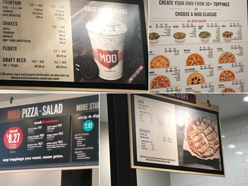 MOD Pizza Menu