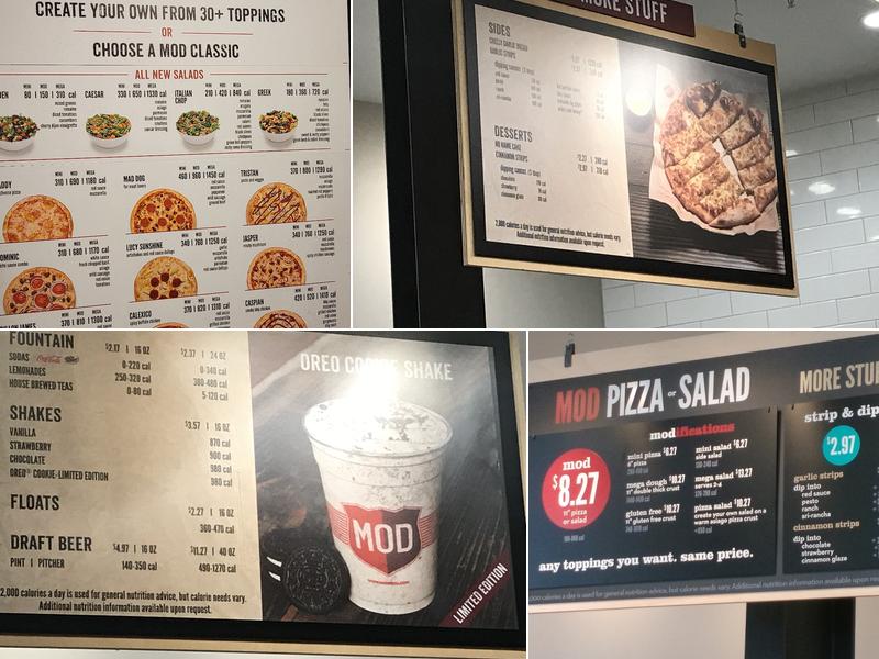 MOD Pizza Menu