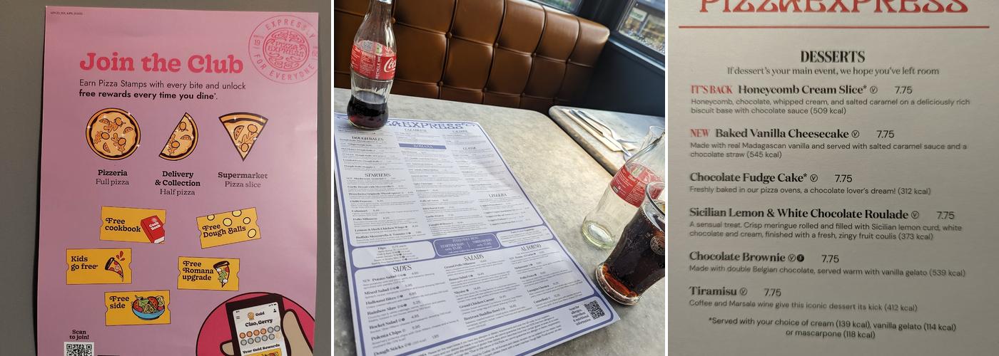 Pizza Express Menu