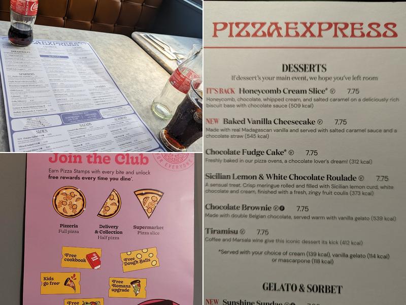 Pizza Express Menu