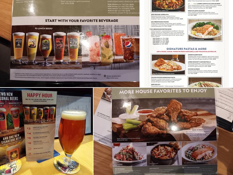 BJ's Restaurant & Brewhouse Menu