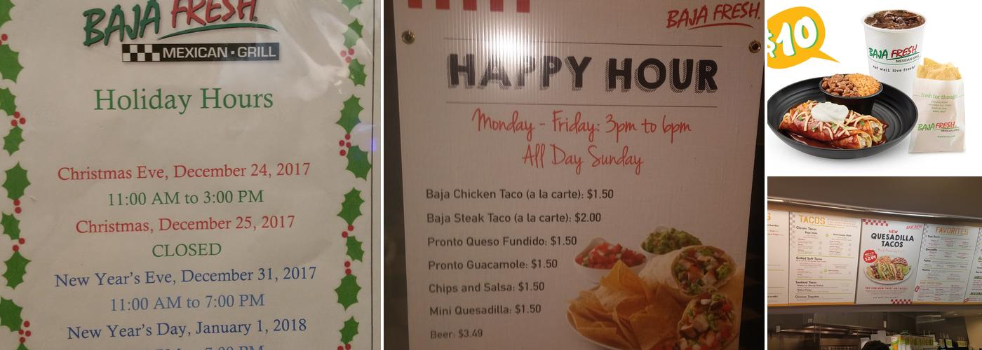 Baja Fresh Menu