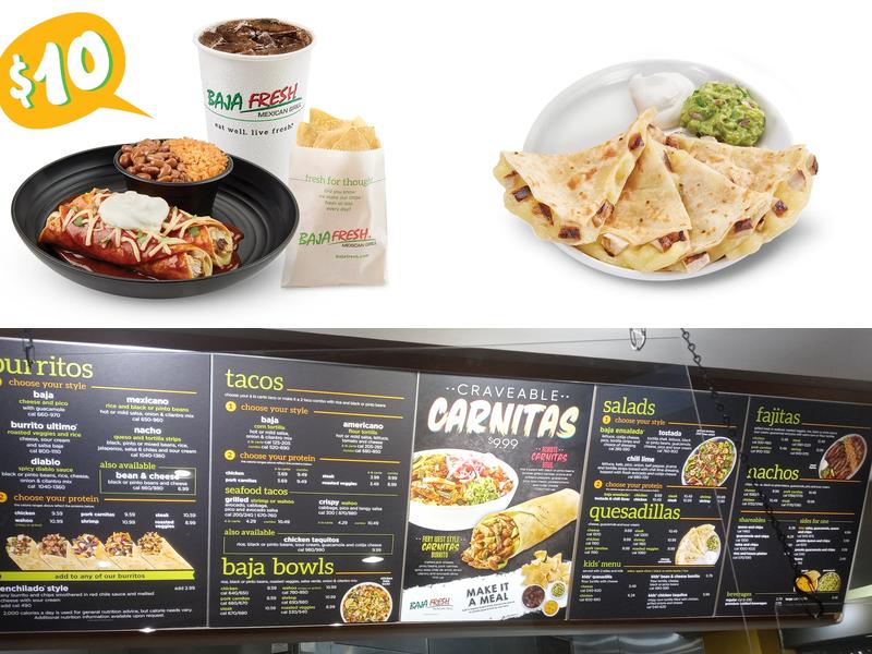 Baja Fresh Menu