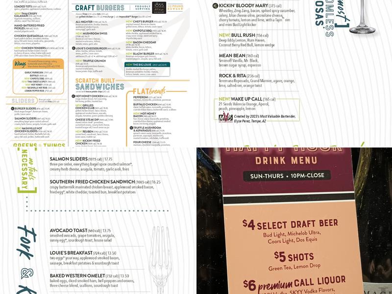 Bar Louie - Northridge Fashion Center Menu