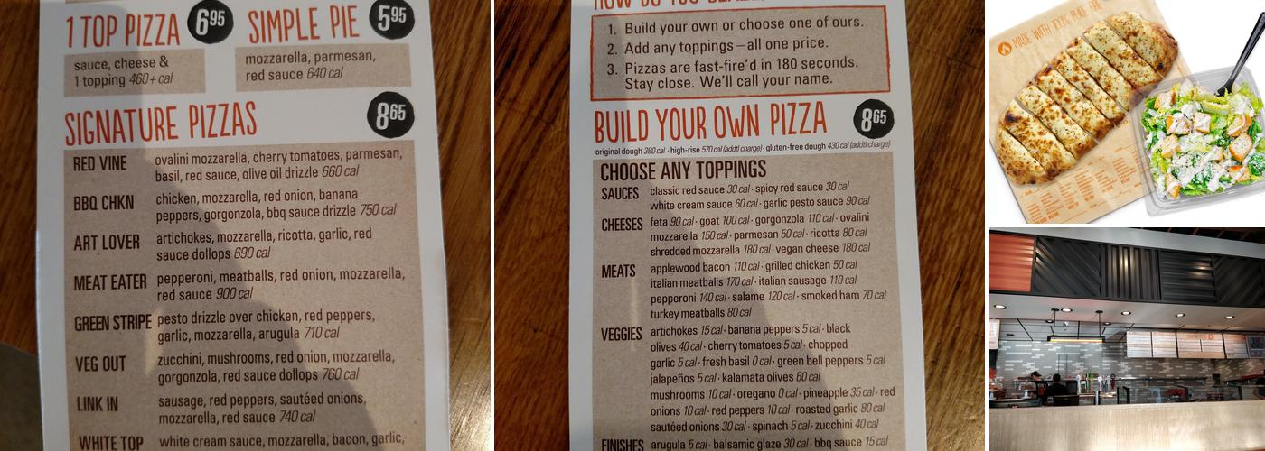 Blaze Pizza Menu