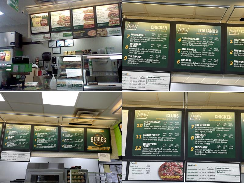 Subway Menu