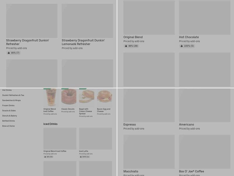 Dunkin' Menu