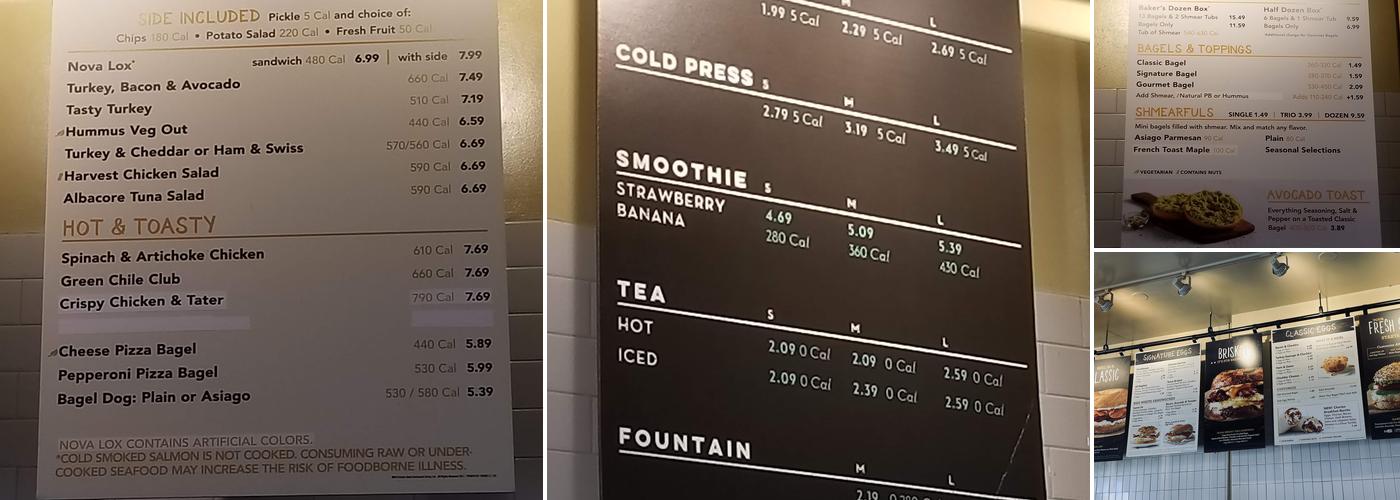 Einstein Bros. Bagels Menu