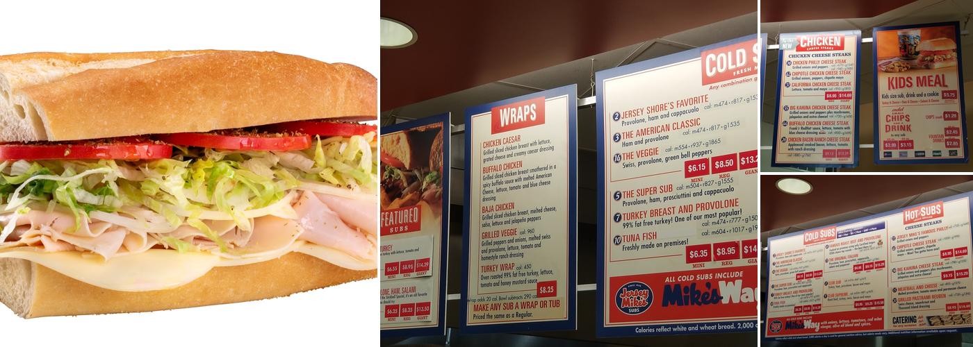 Jersey Mike's Subs Menu