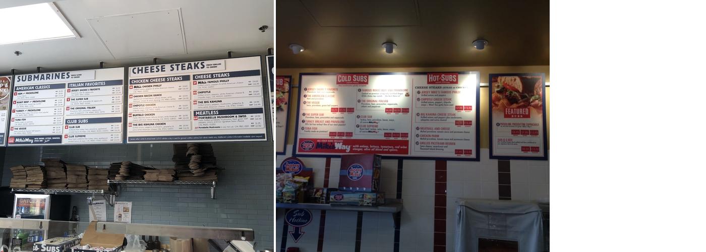 Jersey Mike's Subs Menu