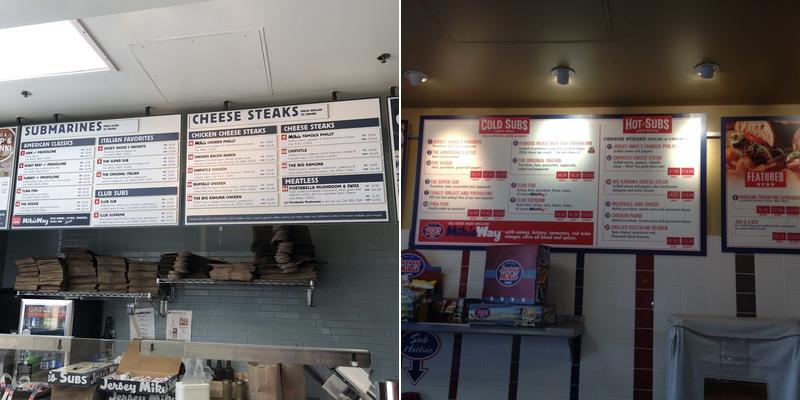 Jersey Mike's Subs Menu
