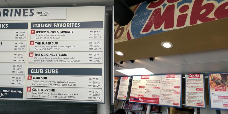 Jersey Mike's Subs Menu