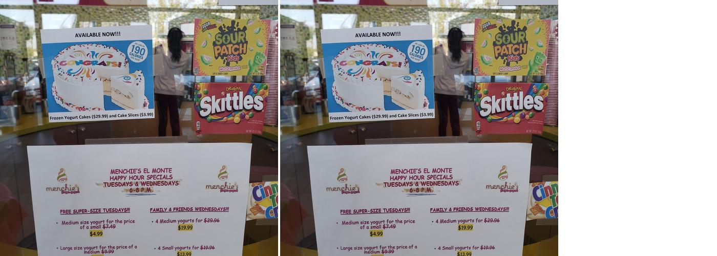 Menchie's Frozen Yogurt Menu
