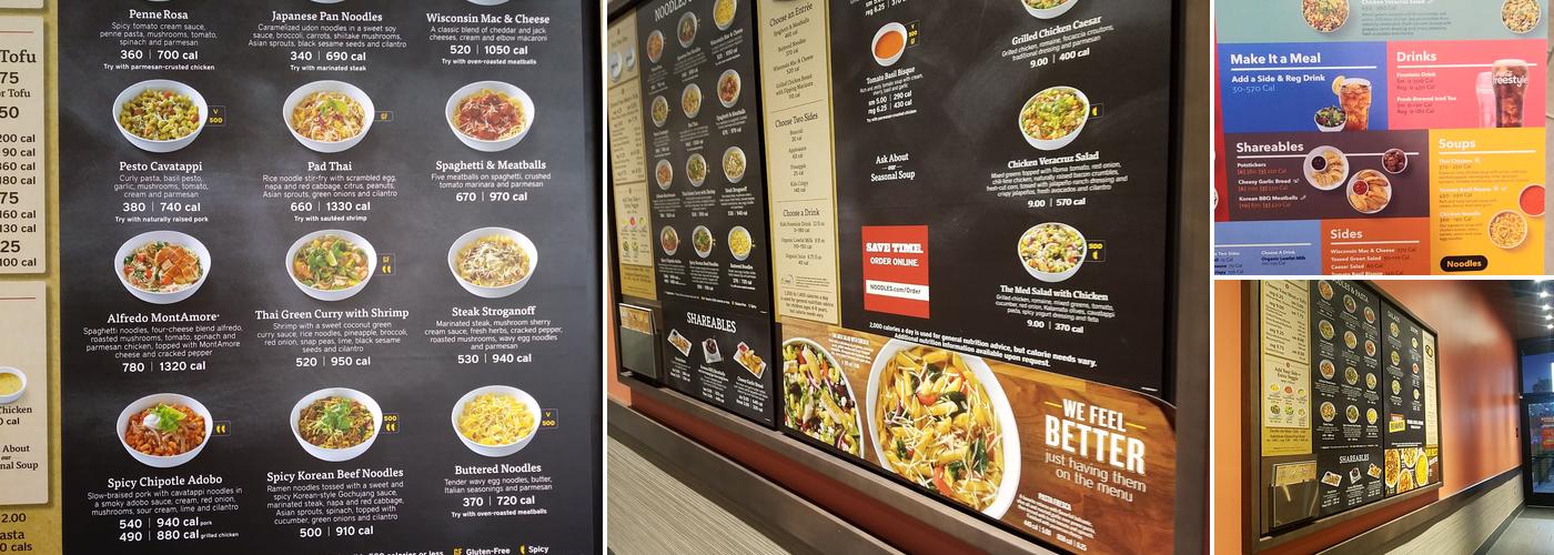Noodles and Company Menu