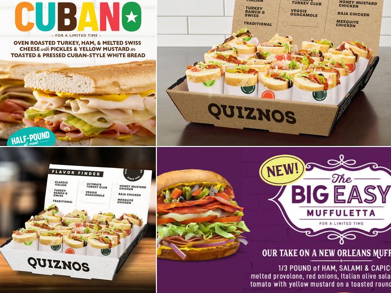 Quiznos Menu