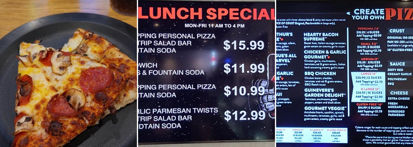 Round Table Pizza Menu