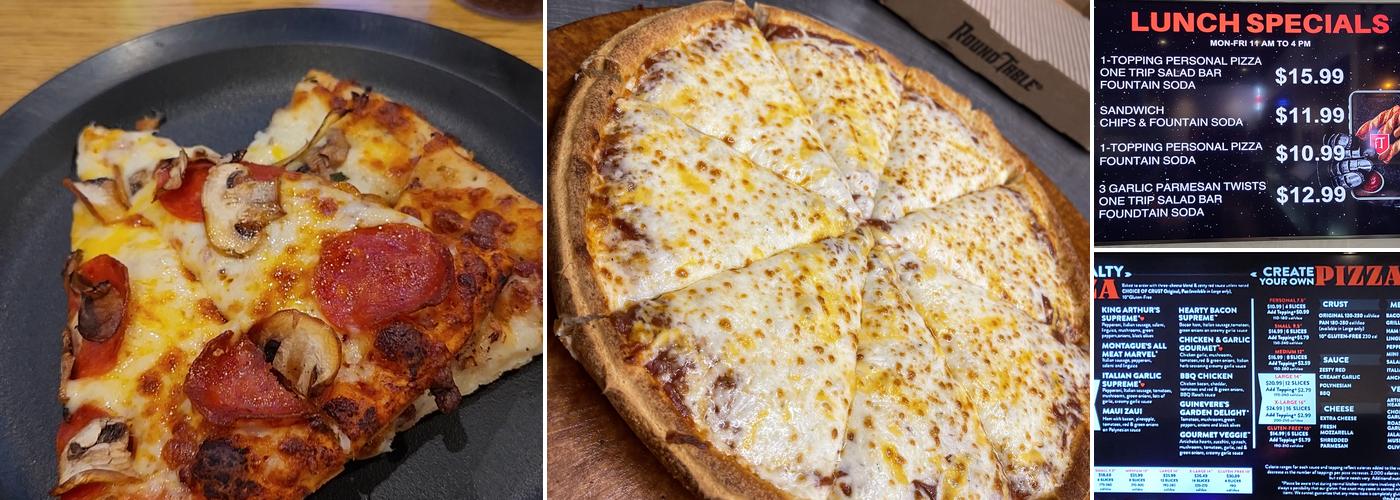 Round Table Pizza Menu
