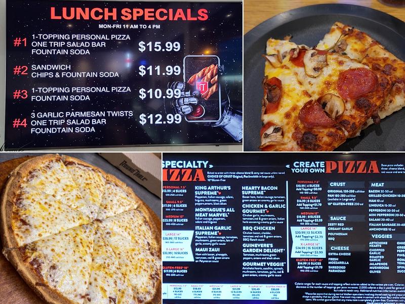 Round Table Pizza Menu