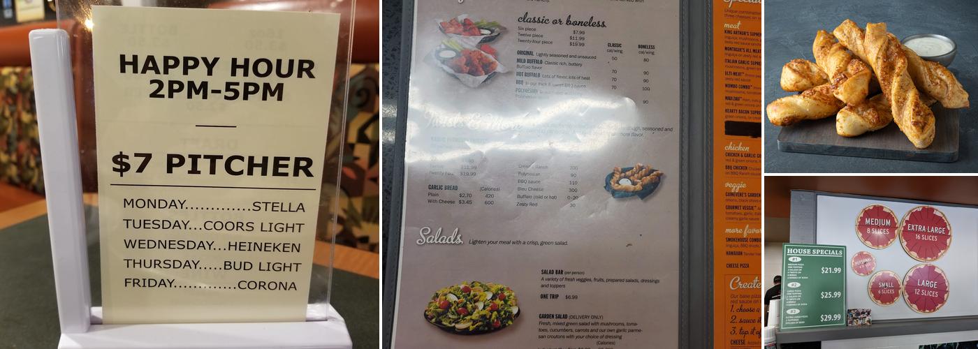 Round Table Pizza Menu