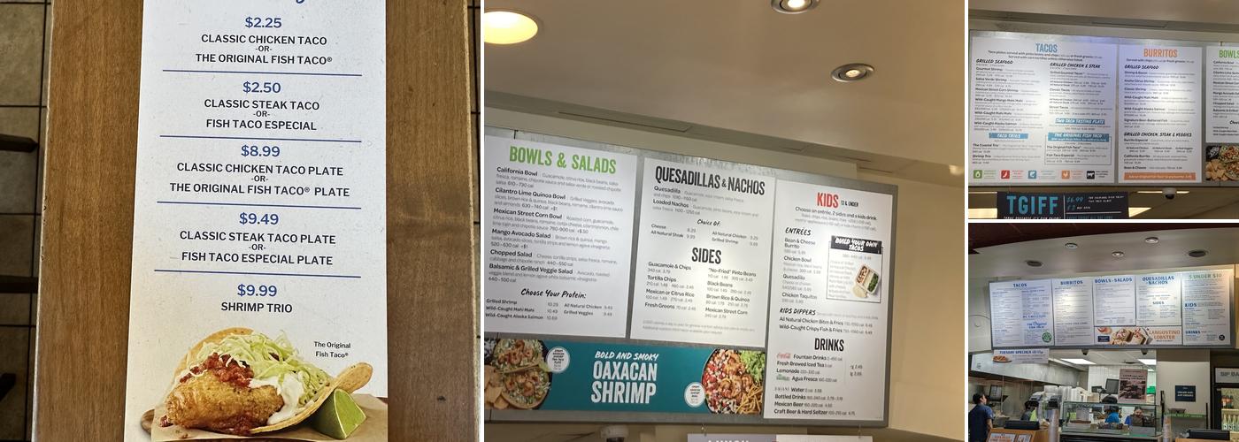 Rubio's Coastal Grill Menu