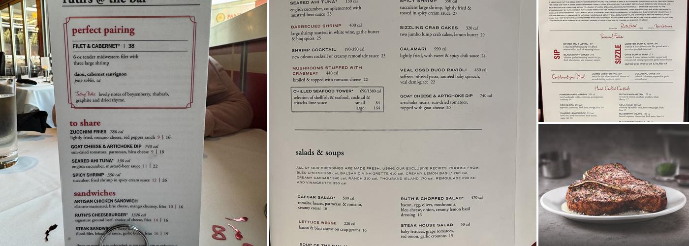 Ruth's Chris Steak House Menu