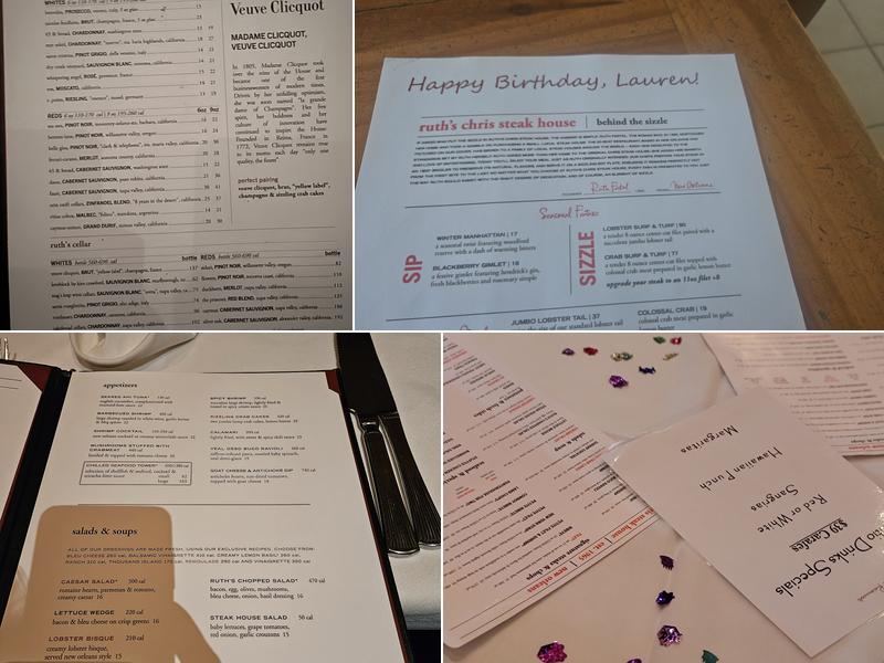 Ruth's Chris Steak House Menu