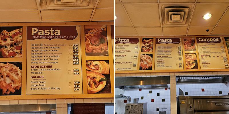 Sbarro Menu