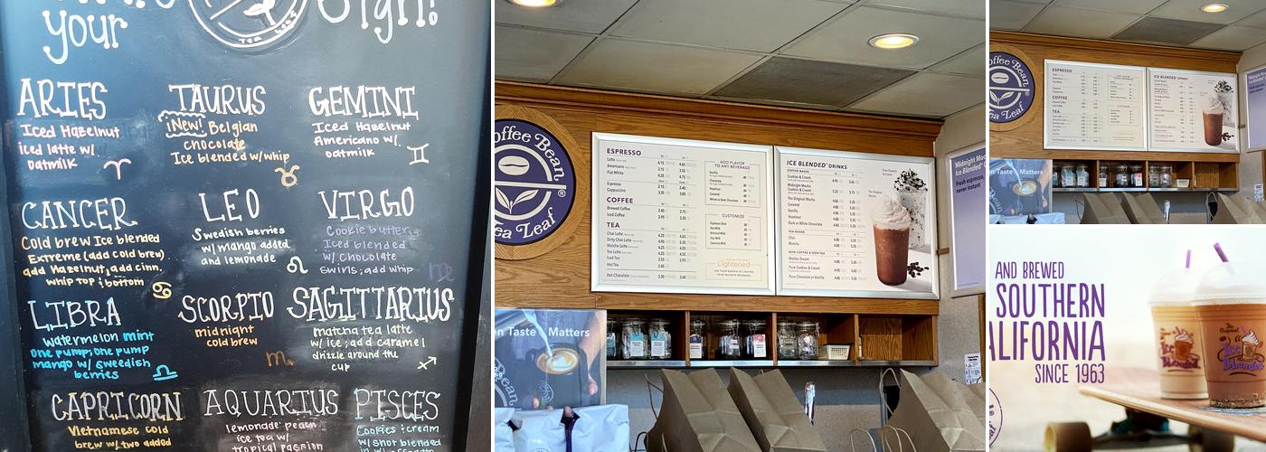 The Coffee Bean & Tea Leaf Menu