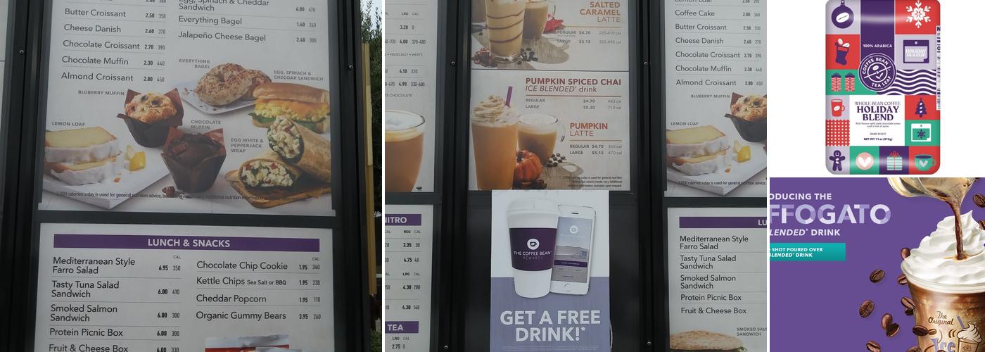 The Coffee Bean & Tea Leaf Menu
