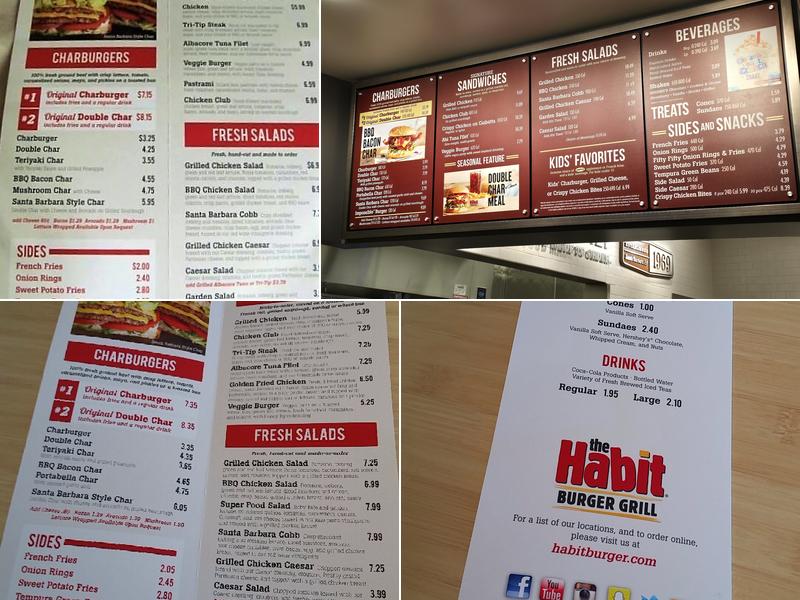 Habit Burger & Grill Menu