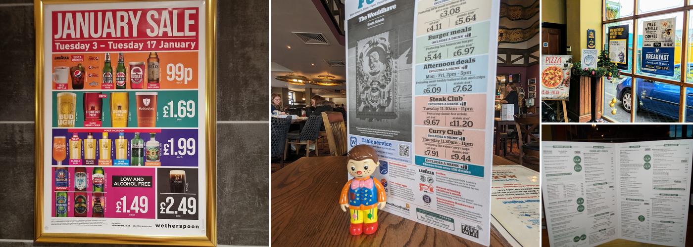 The Wouldhave - JD Wetherspoon Menu