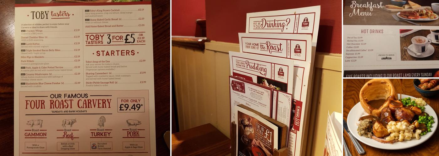 Toby Carvery Leeds Menu