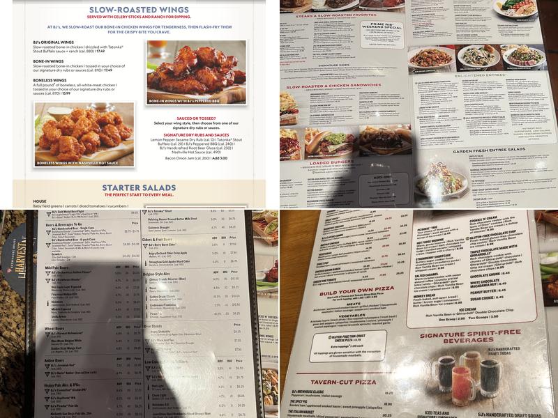 BJ's Restaurant & Brewhouse Menu