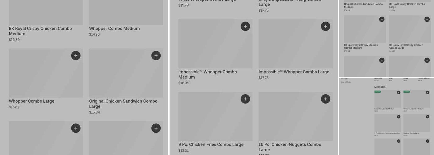 Burger King Menu