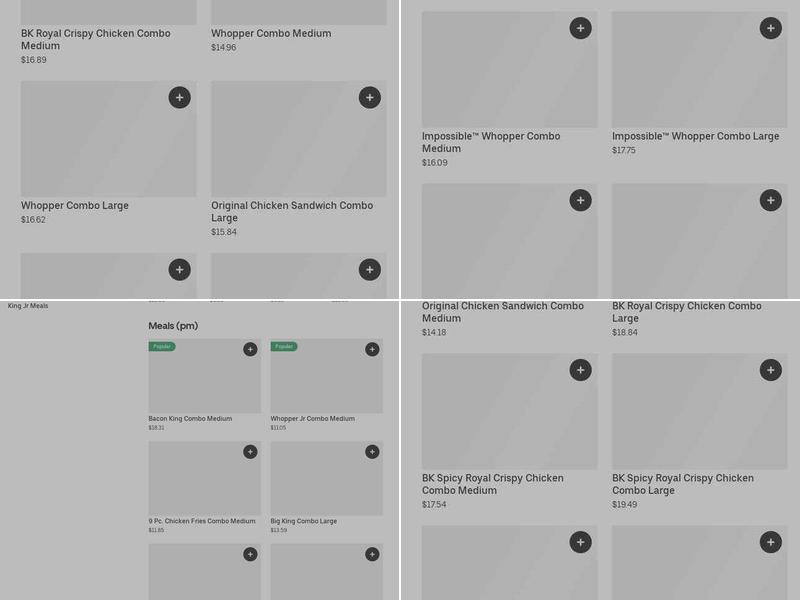 Burger King Menu