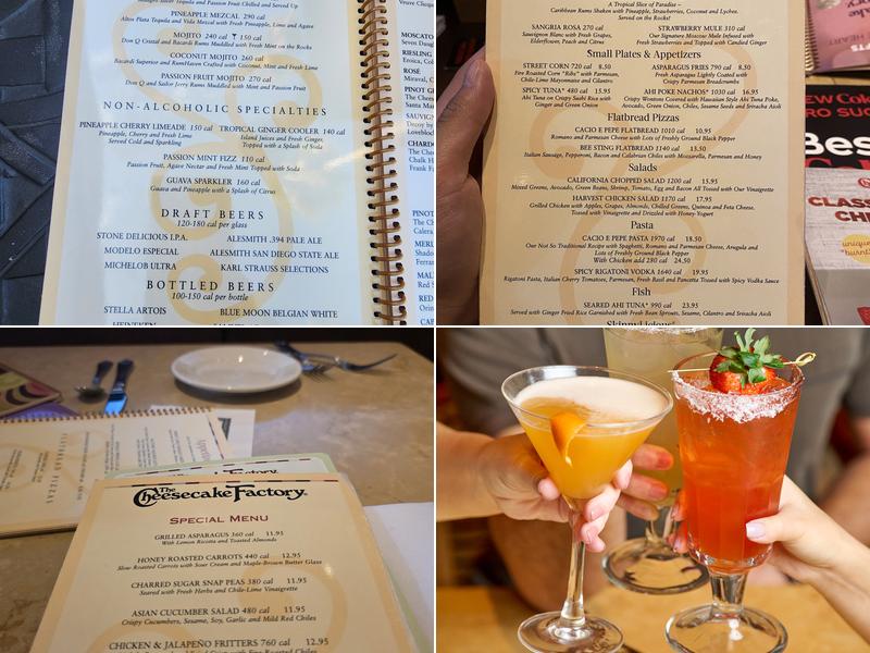 The Cheesecake Factory Menu