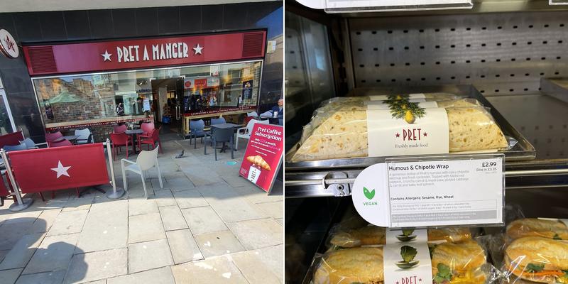 Pret A Manger Menu