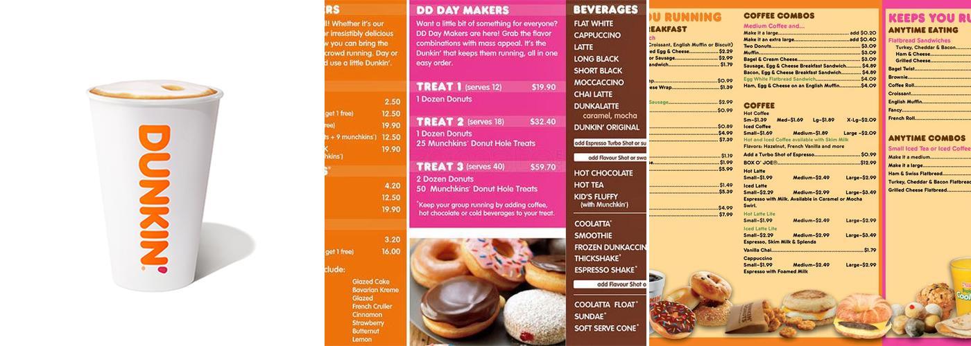 Dunkin' Menu
