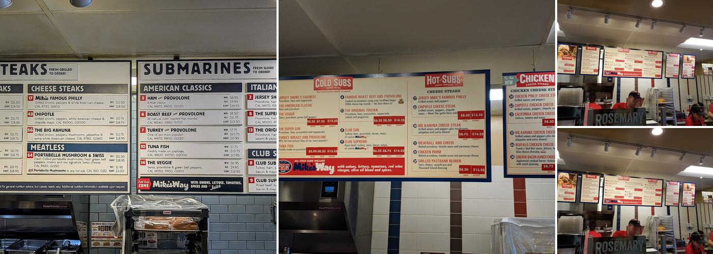Jersey Mike's Subs Menu