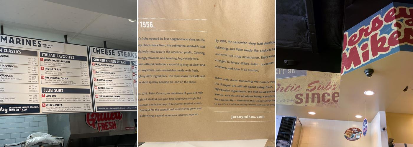 Jersey Mike's Subs Menu