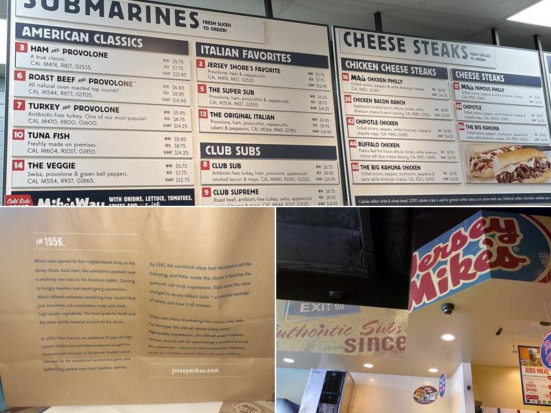 Jersey Mike's Subs Menu