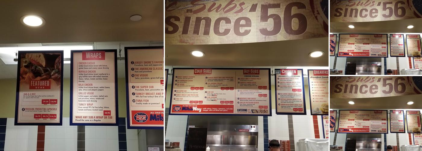 Jersey Mike's Subs Menu