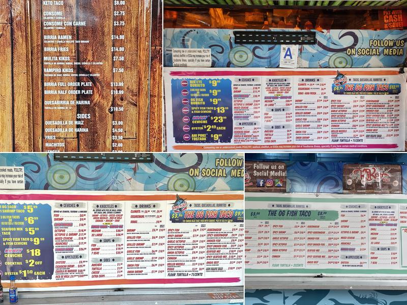 KIKOS PLACE SEAFOOD Menu