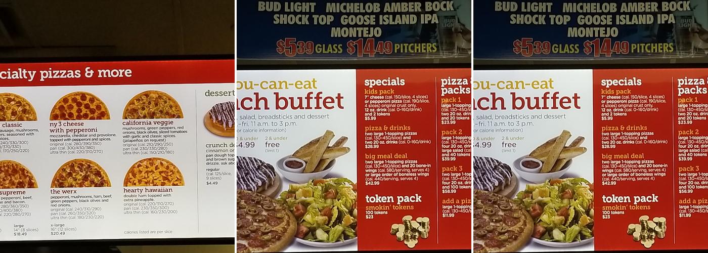 Peter Piper Pizza Menu